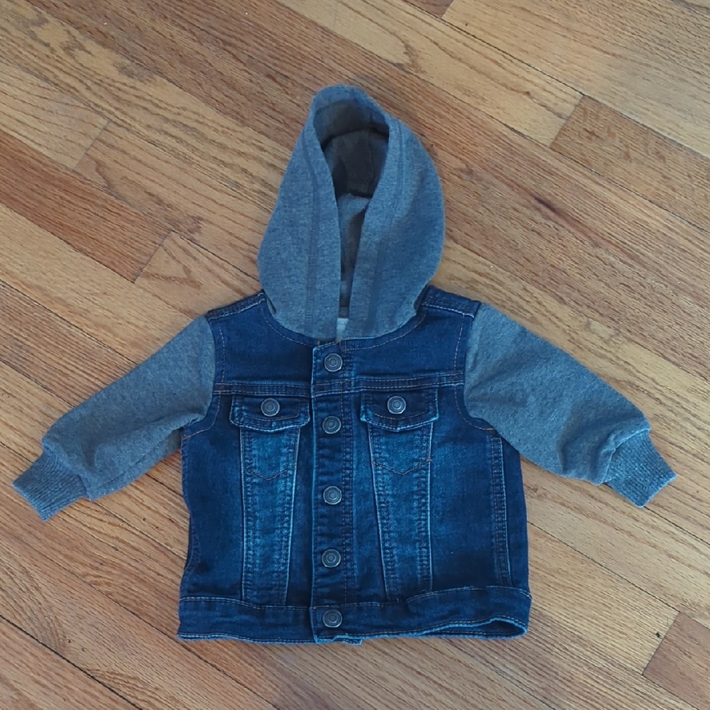 3-6MO First Impressions Denim And Sweatshirt Jacket